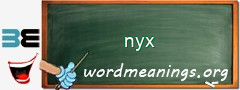 WordMeaning blackboard for nyx